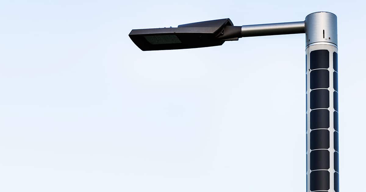 Solar light pole: Soluxio solar-powered public lighting - FlexSol