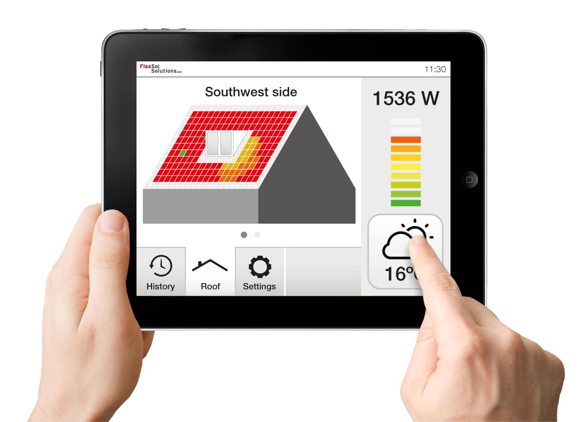 Solar roof tile user interface - FlexSol Solutions