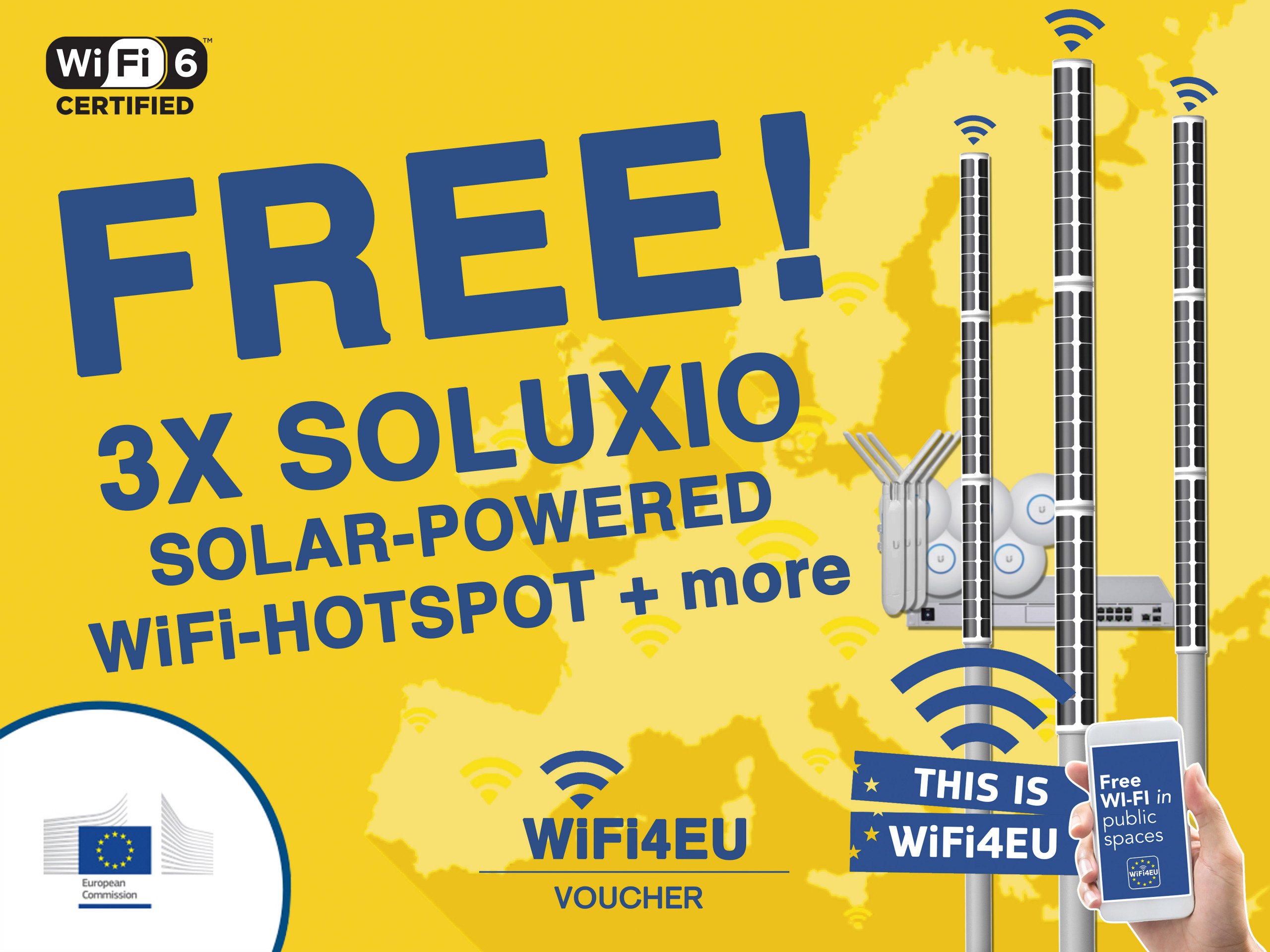 Free Solar-Powered Wifi Soluxio Connect