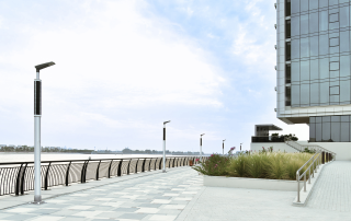Smart Solar Lighting on a Waterfront Boulevard in RAK
