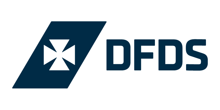 Logo of DFDS, partner of FlexSol Solutions.